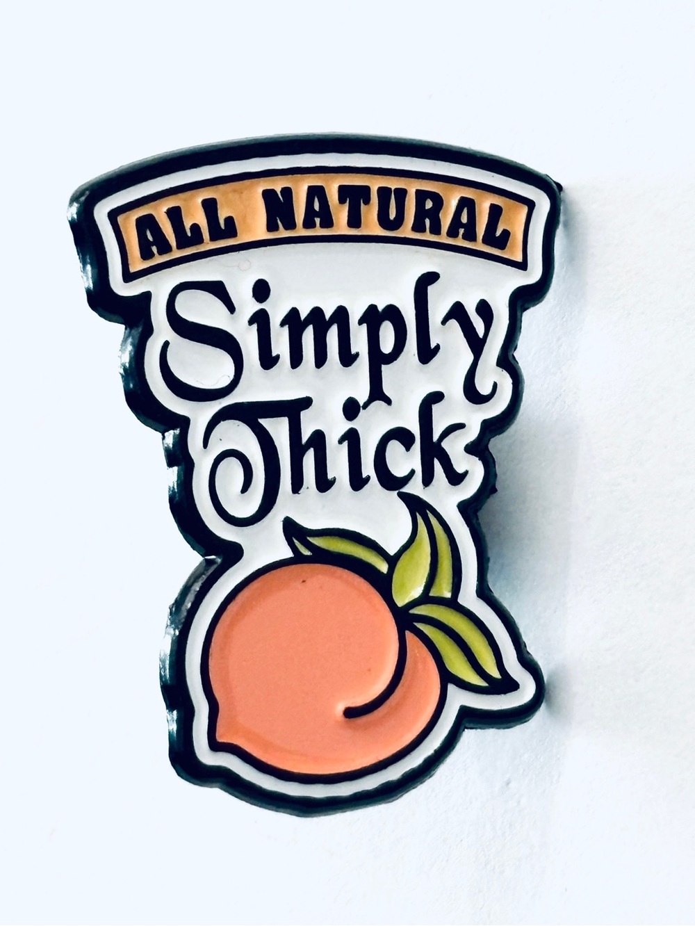 Simply Thick Unisex Enamel Pin, NWT